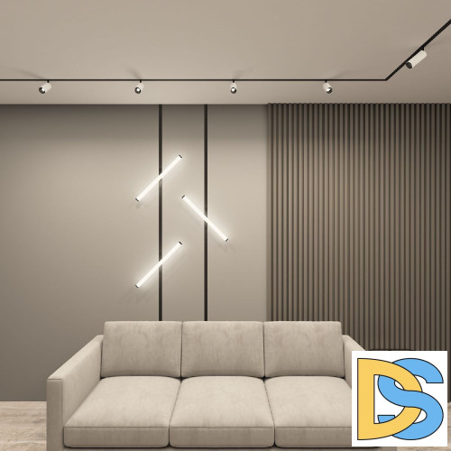 Трековый однофазный светильник Denkirs Smart Ray DK8065-BK