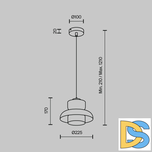 Подвесной светильник Modestyle MS.1412.220 BK