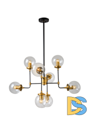 Люстра на штанге Elvan LU-171/8-E27-Bk-Gl