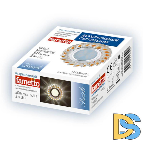 Встраиваемый светильник Fametto Luciole DLS-L128 GU5.3 Chrome/Clear