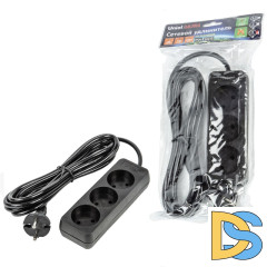 Удлинитель бытовой Uniel Ultra S-CU3-3 BLACK UL-00009983