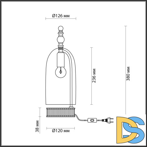 Настольная лампа Odeon Light Bell 4892/1T