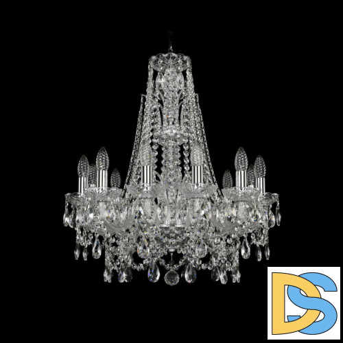 Подвесная люстра Bohemia Ivele Crystal 1411/12/195/XL-65 Ni