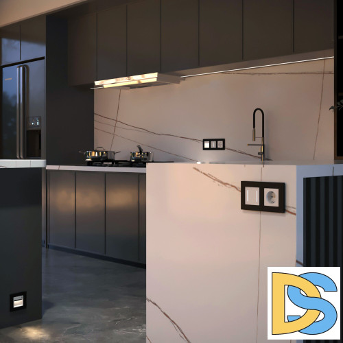 Умный сенсорный Выключатель двухклавишный Werkel (белый) W4523001