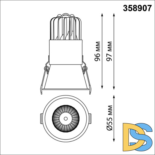 Встраиваемый светильник Novotech Lang 358907