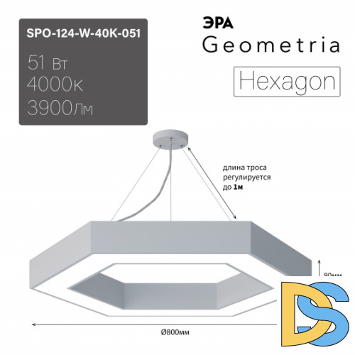 Подвесной светильник Эра SPO-124-W-40K-051 Б0058882