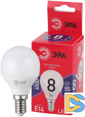 Лампа светодиодная Эра E14 8W 6500K LED P45-8W-865-E14 R Б0045358