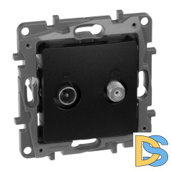 Розетка TV-SAT Legrand Etika антрацит 672657