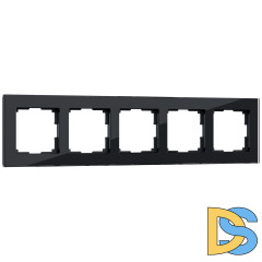 Рамка на 5 постов Werkel Favorit (черный,стекло) W0051108