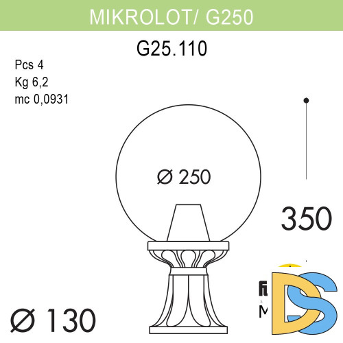 Ландшафтный светильник Fumagalli Globe 250 G25.110.000.WXF1R