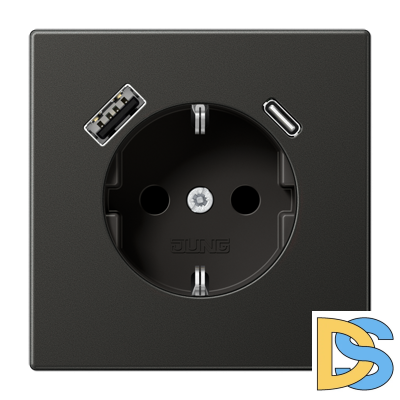 Розетка 2K+З USB Typ AC Jung AL1520-15CAAN