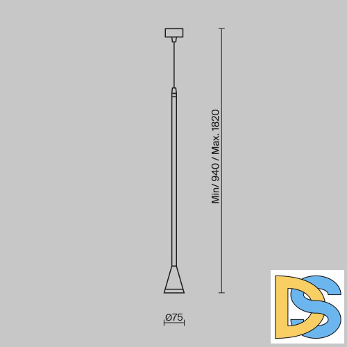 Подвесной светильник Maytoni Technical Pendant Arrow P064PL-01G-1