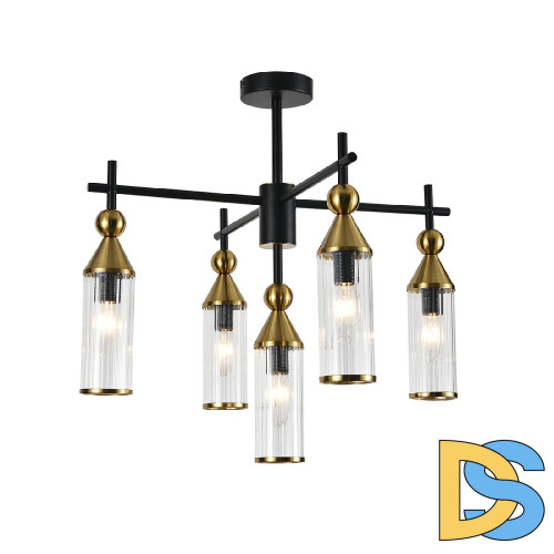 Люстра на штанге Indigo Torazzo 13037/5R Black V000527