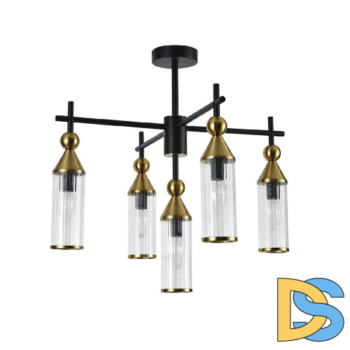 Люстра на штанге Indigo Torazzo 13037/5R Black V000527