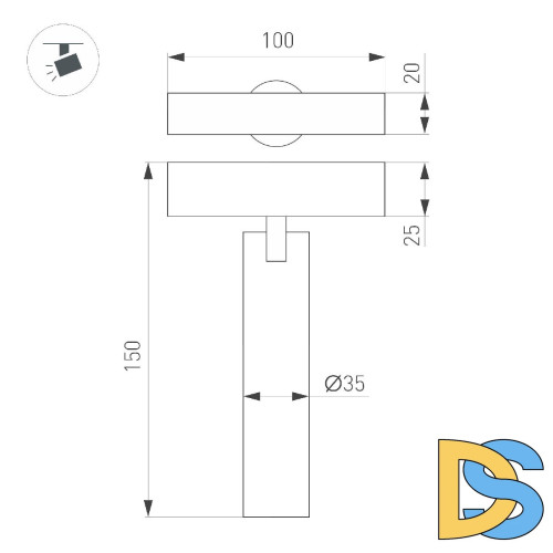 Трековый магнитный светильник Arlight MAG-SPOT-25-R120-12W Day4000 050076