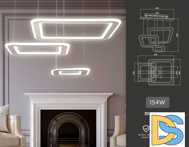 Подвесной светодиодный светильник Ambrella Light Acrylica FA4329
