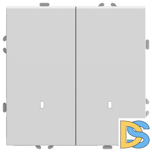 Выключатель двухклавишный c индикатором Stekker RSW10-5102-01 Эмили 49864