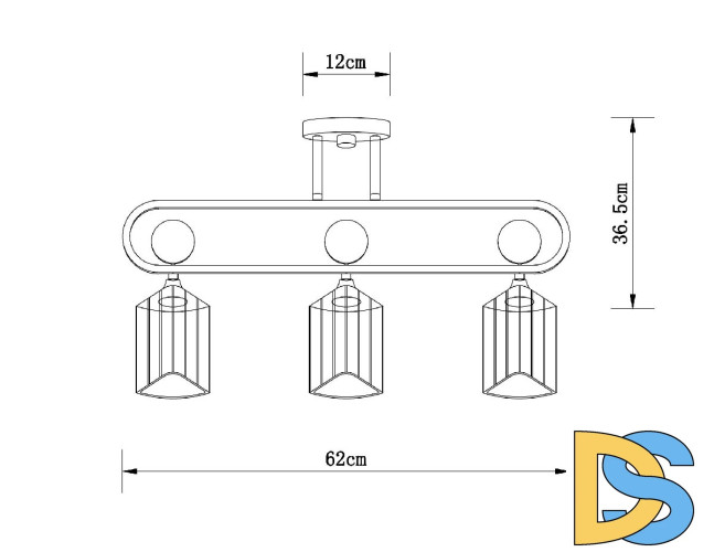 Потолочная люстра Arte Lamp Glamore A5076PL-3BK