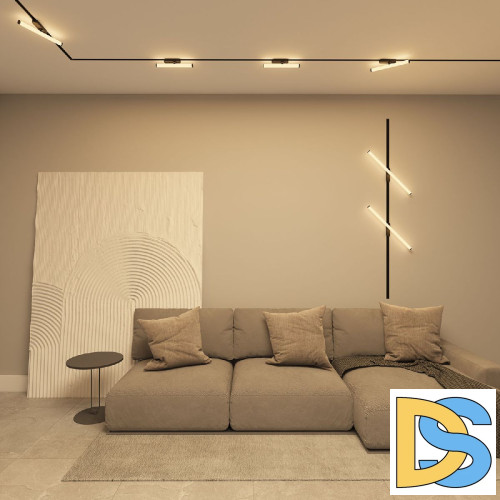 Трековый однофазный светильник Denkirs Strom DK6438-BK