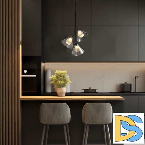 Подвесной светильник Eurosvet Enigma 70161/3 черный a069050