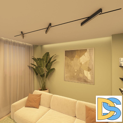 Трековый однофазный светильник Denkirs Edder DK6634-BK