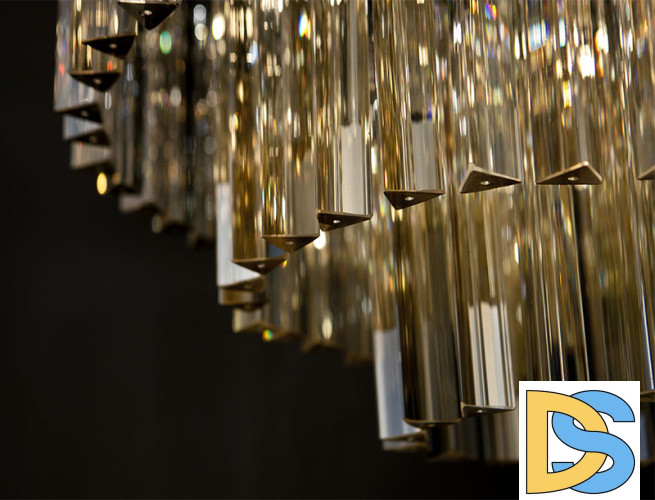 Подвесная люстра Delight Collection 1920s Odeon KR0387P-10A chrome/amber