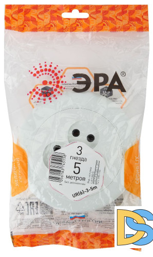 Удлинитель электрический Эра UR(6)-3-5m Б0035762