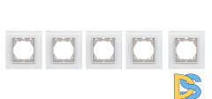 Рамка 5-я из закаленного стекла белая Vesta-Electric Exclusive White