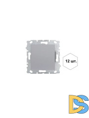 Выключатель одноклавишный без рамки серебристый Vesta-Electric Exclusive Silver Metallic -12шт.