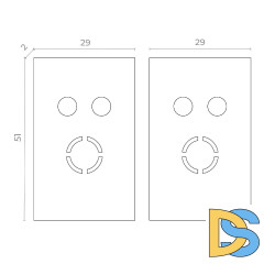 Торцевая заглушка (2 шт.) ST Luce Skyflat ST068.509.13