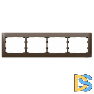Рамка 4 поста горизонтальная Legrand Galea Life - тёмная бронза