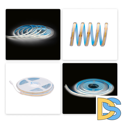 Светодиодная лента Apeyron 24В COB 15Вт/м 4000K 5м IP65 00-490