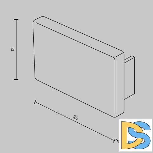 Заглушка для встраиваемого шинопровода (2 шт.) Maytoni Basity TRA172EC-12B
