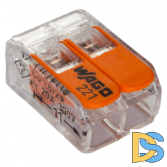 Клемма монтажная WAGO 2х0,08-4 (WAGO 221-412)