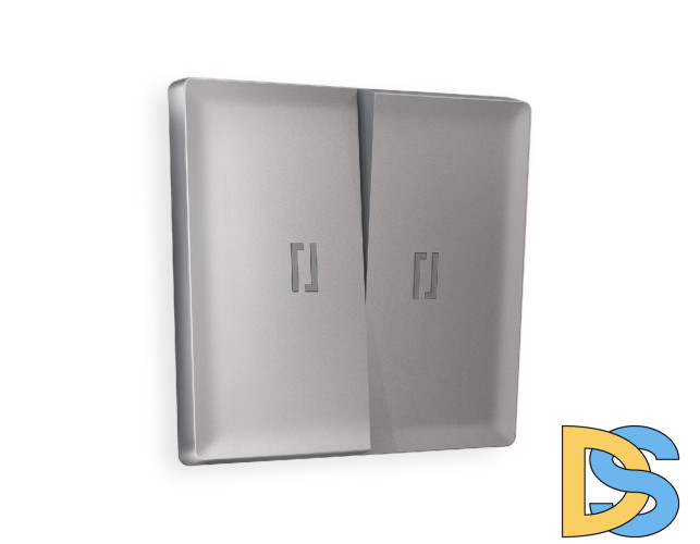 Лицевая панель для выключателя двухклавишного с подсветкой Ambrella Volt Alfa AP5040