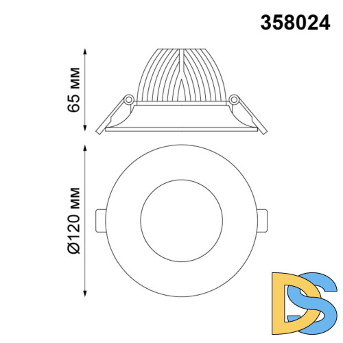 Встраиваемый светодиодный светильник Novotech Glok 358024