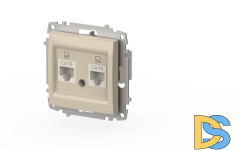 Розетка компьютерная двухместная ( Cat 6) ELBI Zena Vega 609-010300-248