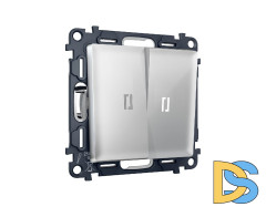 Комплект механизма 2-кл проходного выключателя с подсветкой Ambrella Volt Alfa MA404035