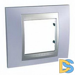 Рамка 1-ая (одинарная), Берилл/Алюминий (металл), серия UNICA TOP/CLASS, Schneider Electric