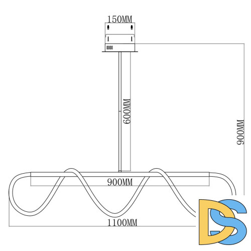 Подвесной светодиодный светильник Moderli True V4082-PL