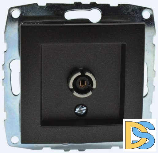 Розетка TV концевая с экраном Mono Electric Despina-Larissa графит 500-002005-138