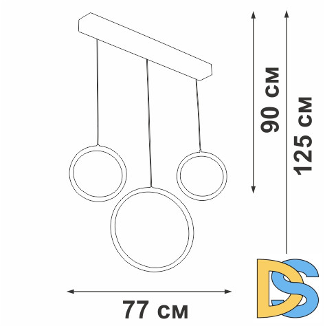 Подвесной светильник Vitaluce V3050-0/3S