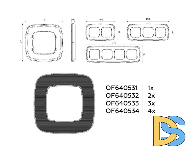 Рамка двухместная Ambrella Volt Coint OF640532