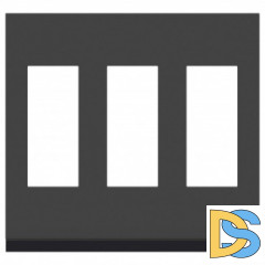 Рамка 3-ая (тройная), Стекло Черное/Антрацит, серия Unica Pure, Schneider Electric