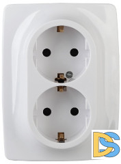 Розетка 2x2P+E Schuko Эра 12-2116-01 Б0029238