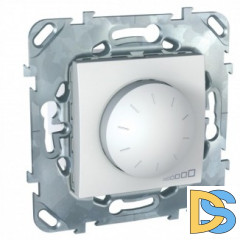 Диммер поворотно-нажимной, 400Вт для ламп накаливания, Белый, серия Unica, Schneider Electric