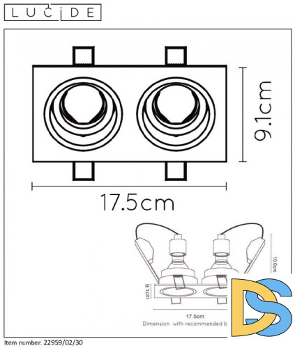 Встраиваемый светильник LUCIDE 22959/02/30
