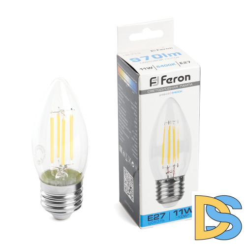 Лампа светодиодная Feron LB-713 Свеча E27 11W 6400K 38274