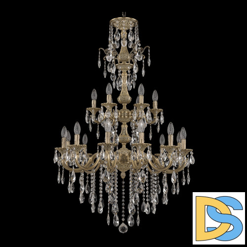 Подвесная люстра Bohemia Ivele Crystal Verona 72101/12+6/250/XL/2d B FP