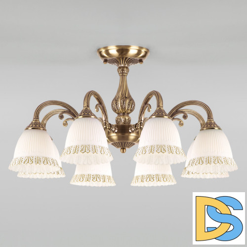 Люстра на штанге Eurosvet 60107/8 античная бронза